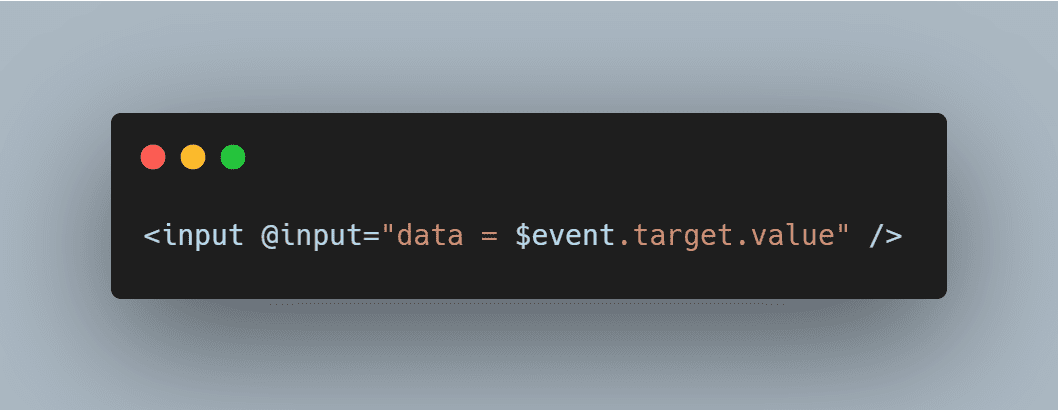 In Vue.js, How we can create a two-way data binding for an input element?