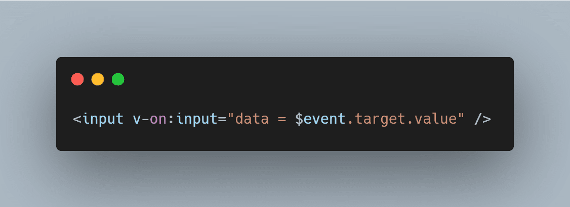 In Vue.js, How we can create a two-way data binding for an input element?